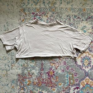 Cropped h&m t shirt cream